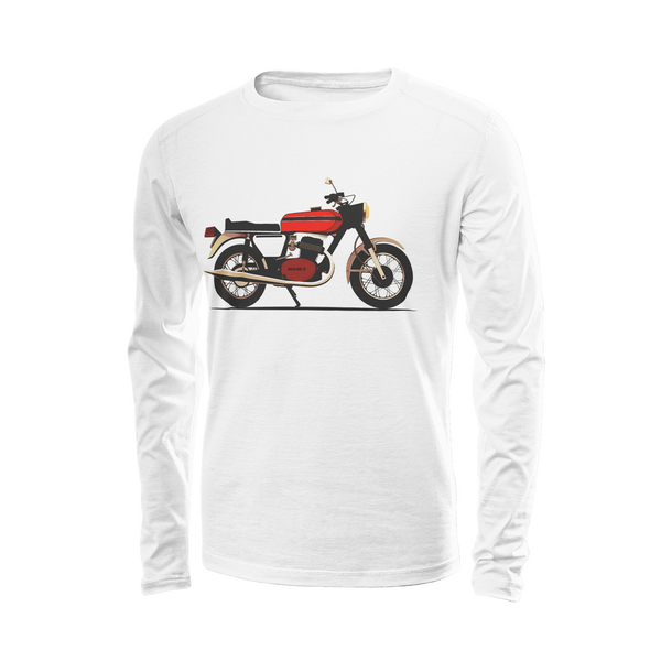Red Classic Retro Motorcycle -Men's Long Sleeve Shirts